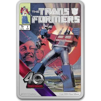Sběratelství New Zealand Mint Transformers 40. výročí 1 Oz 2024 Niue