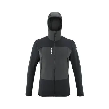 Pánská větrovka Millet FUSION XCS HOODIE Men NOIR/DARK GREY NEW černá L
