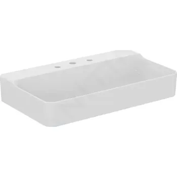 Umyvadlo Ideal Standard Conca Ceram Umyvadlo na desku 80x45 cm, bez přepadu, 3 otvory pro baterii, bílá, T383001
