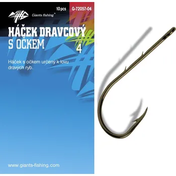 Rybářský háček Giants Fishing háček dravcový s očkem 10 ks Varianta: vel. 1 (G-72057-|01)