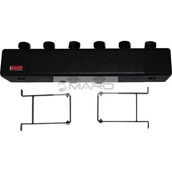 Instalatérský materiál Smart99 Rozdělovač duální 6/4", 3 okruhy, včetně konzolí a izolace, P72040003