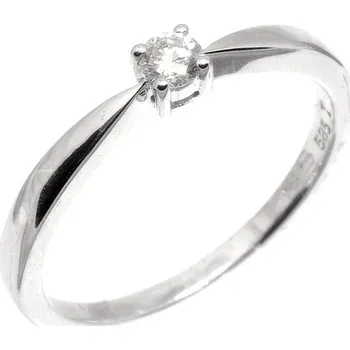 Prsten ŠPERKY-NM, Zlatý prsten s diamantem 1383 Barva zlata: žlutá, Velikost prstenu: 53