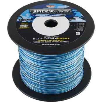 SpiderWire Šňůra Stealth Smooth 8 Blue Camo 1m 0,19mm, 18Kg