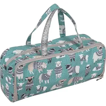 Organizér galanterie Taška na pletení a háčkování - Ovečky ve svetru (Knitting Pin Bag with Pin Case Wooly Pully)