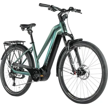 Elektrokolo Dámské trekingové elektrokolo Leader Fox SABA 29", 2024, green bottle Velikost: 16,5"