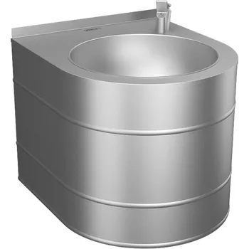 Klozet Sanela Nerezová pitná fontánka závěsná s tlačnou armaturou SLUN 14