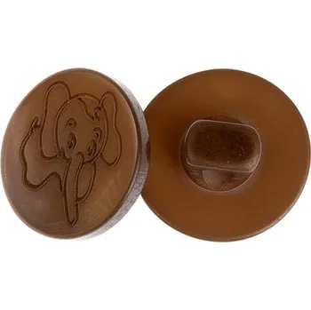 Knoflík Bellatex Knoflík sada 6 ks prům. 13 mm Sloník hnědá