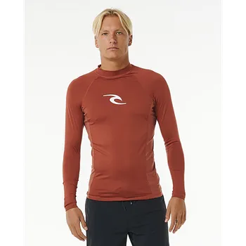 Pánská móda Lykra Rip Curl WAVES UPF PERF L/S Red velikost L