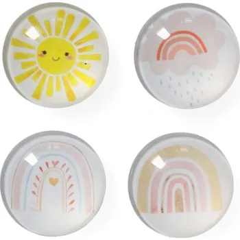 Dekorativní magnet ZELLER Magnetky plastové motiv duha, průměr 2,5cm