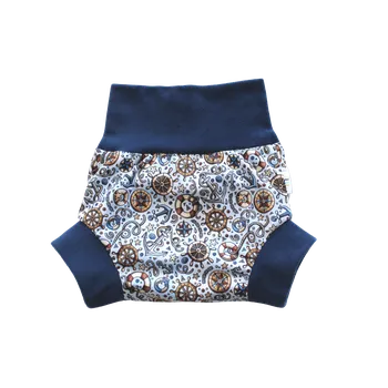 Plenkové kalhoty Breberky Natahovací svrchní kalhotky PUL - Kotva VELIKOST: M (7-11kg)