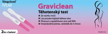 Diagnostický test Singclean Graviclean Midstream těhotenský test 2 ks