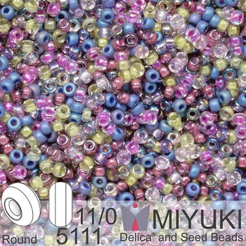 Korálek Korálky Miyuki Round 11/0. Barva Flower Field Mix 5111. Balení 5g.