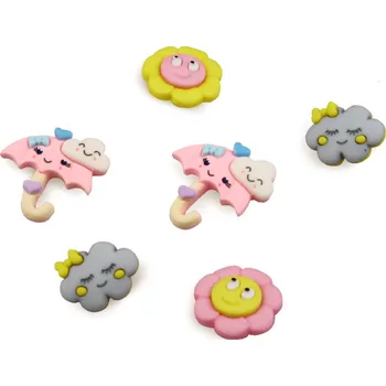 Knoflík Pro Háčkování Knoflík exclusive - mráček, kytička, deštník 6 ks