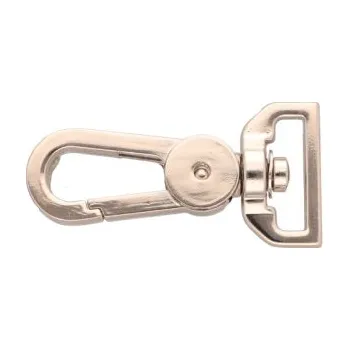 Karabina kovová šíře 25 mm zlatý lesk