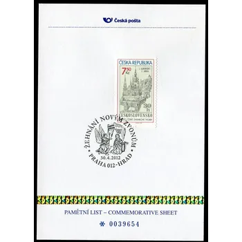 Poštovní známka Česká pošta (2012) PLZ 18 - Pamětní list - Praha 012 Hrad: Žehnání novým zvonům