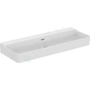 Umyvadlo Ideal Standard Conca Ceram Dvojumyvadlo na desku 120x45 cm, s přepadem, bez otvoru pro baterie, bílá, T384101