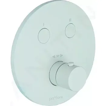 Vodovodní baterie Paffoni Compact Box Termostatická baterie pod omítku, pro 2 spotřebiče, matná bílá, CPT018BO