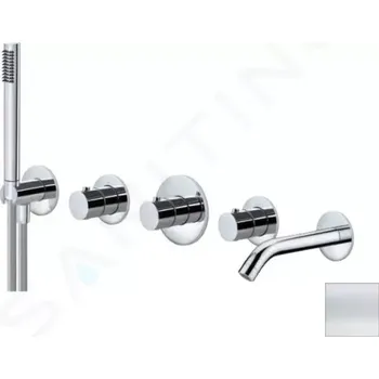 Vodovodní baterie Paffoni Modular Box Termostatická baterie pod omítku, pro 2 spotřebiče, matná bílá, MDE001BO