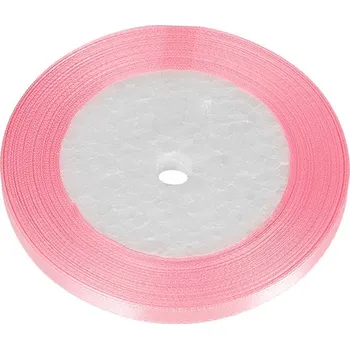 Stuha Bellatex Stuha saténová 6 mm/ 22,5m světlá růžová