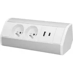 ORNO OR-GM-9039/W-G Zásuvka rohová s USB