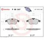 Sada brzdových destiček, kotoučová brzda BREMBO P 68 047
