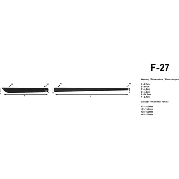 Lišta karosérie Boční lišty na dveře Hyundai i20 5dv Hatchback 2008-2014 F27 | Rider