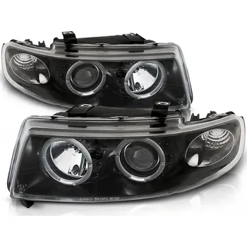 Osvětlení automobilu Tuning Tec Přední světla SEAT LEON / TOLEDO 04.99-08.04 ANGEL EYES ČERNÉ