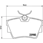 Sada brzdových destiček, kotoučová brzda BREMBO P 59 041