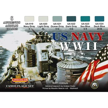 Speciální výtvarná barva Set barev LifeColor CS24 US NAVY WII Set barev1