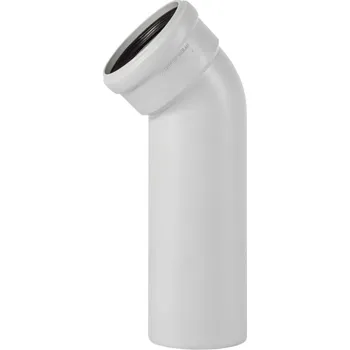 Kanalizační potrubí Koleno prodloužené odpadní odhlučněné Osma Skolan Safe SKB 45°, DN 110, světle šedá