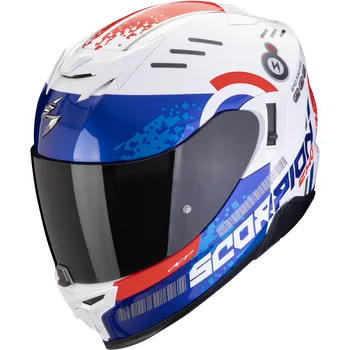 Helma na motorku Scorpion exo-520 evo air titan bílo/modro/červená m