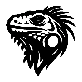Samolepící dekorace SAMOLEPKA Leguán 002 levá (01 - černá) NA AUTO, NÁLEPKA, FÓLIE, POLEP, TUNING, VLASTNÍ TEXT, TISK, AUTOSAMOLEPKY.cz, POLEPY, OBRÁZEK, LOGO, SAMOLEPKY