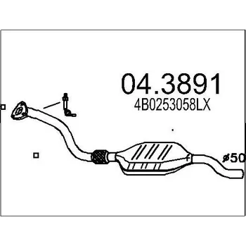 Katalyzátor Katalyzátor MTS 04.3891