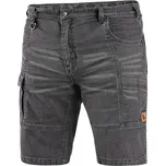 CXS Kraťasy jeans MURET, pánské, šedo-černá, vel. 54