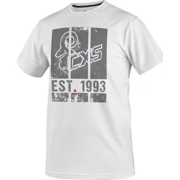 CXS Tričko WILDER, krátký rukáv, potisk logo, bílé, vel. 2XL