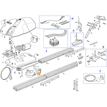 Pohon brány Nice PPD1061.4540 plastová krytka pastorku pro SPIDER, SPIDO
