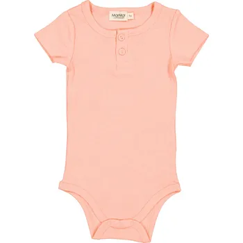 MARMAR Body s krátkým rukávem a knoflíčky "Soft Coral" VELIKOST: 74/9 měsíců