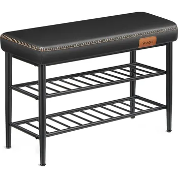 Úložný box Úložná lavice z umělé kůže 30 x 80 x 50 cm | černá