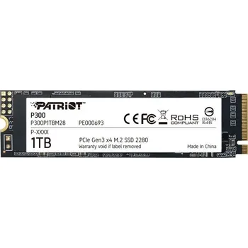 Paměťová karta Patriot SSD disk P300 1TB, M.2 2280, PCIe 3.0 x4, NVMe