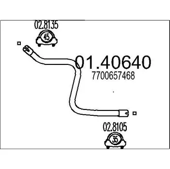 Výfuková trubka Výfuková trubka MTS 01.40640