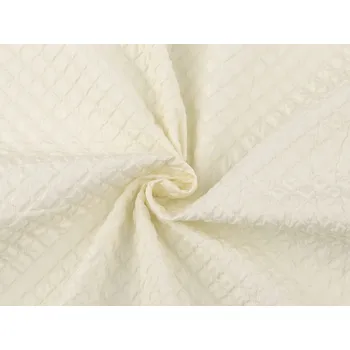 Šusťákovina zpevněná 3D kostičky METRÁŽ - 2 (10) krémová světlá