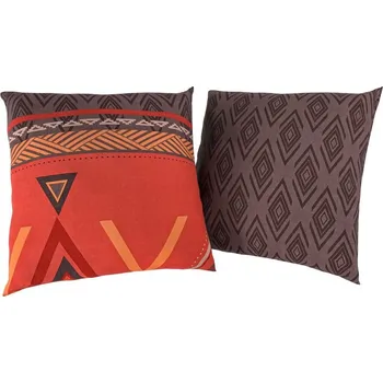 Povlak na dekorativní polštářek Sada 2 povlaků na polštář hladká bavlna ZAHIRA červená - 40x40cm