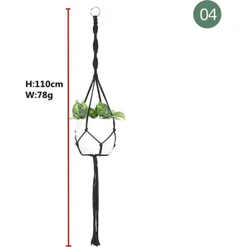 Závěsný ručně pletený obal na květináč | Závěsné macrame - 4