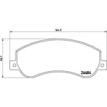 Sada brzdových destiček, kotoučová brzda BREMBO P 24 064