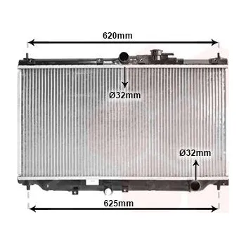 Motor automobilu Chladič, chlazení motoru VAN WEZEL 25002016