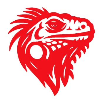 Samolepící dekorace SAMOLEPKA Leguán 002 pravá (10 - červená) NA AUTO, NÁLEPKA, FÓLIE, POLEP, TUNING, VLASTNÍ TEXT, TISK, AUTOSAMOLEPKY.cz, POLEPY, OBRÁZEK, LOGO, SAMOLEPKY