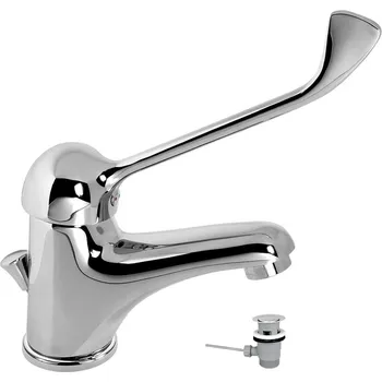 Vodovodní baterie Novaservis Umyvadlová baterie s výpustí lékařská páka Metalia 55 chrom