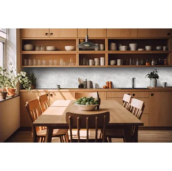 Fototapeta DIMEX | Fototapeta do kuchyně Světlá kamenná textura KI-420-277 | 420 x 60 cm | šedá + Samolepicí fototapeta za kuchyňskou linku DIMEX Světlá kamenná textura v šíři 420 cm