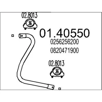 Výfuková trubka Výfuková trubka MTS 01.40550