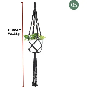Květináč Závěsný ručně pletený obal na květináč | Závěsné macrame - 5